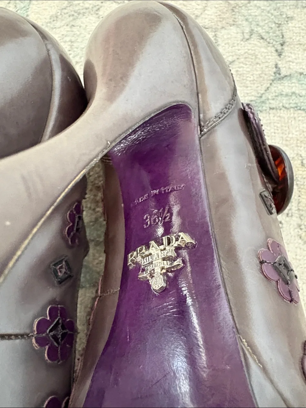 Prada Mary Jane Platform leather shoes